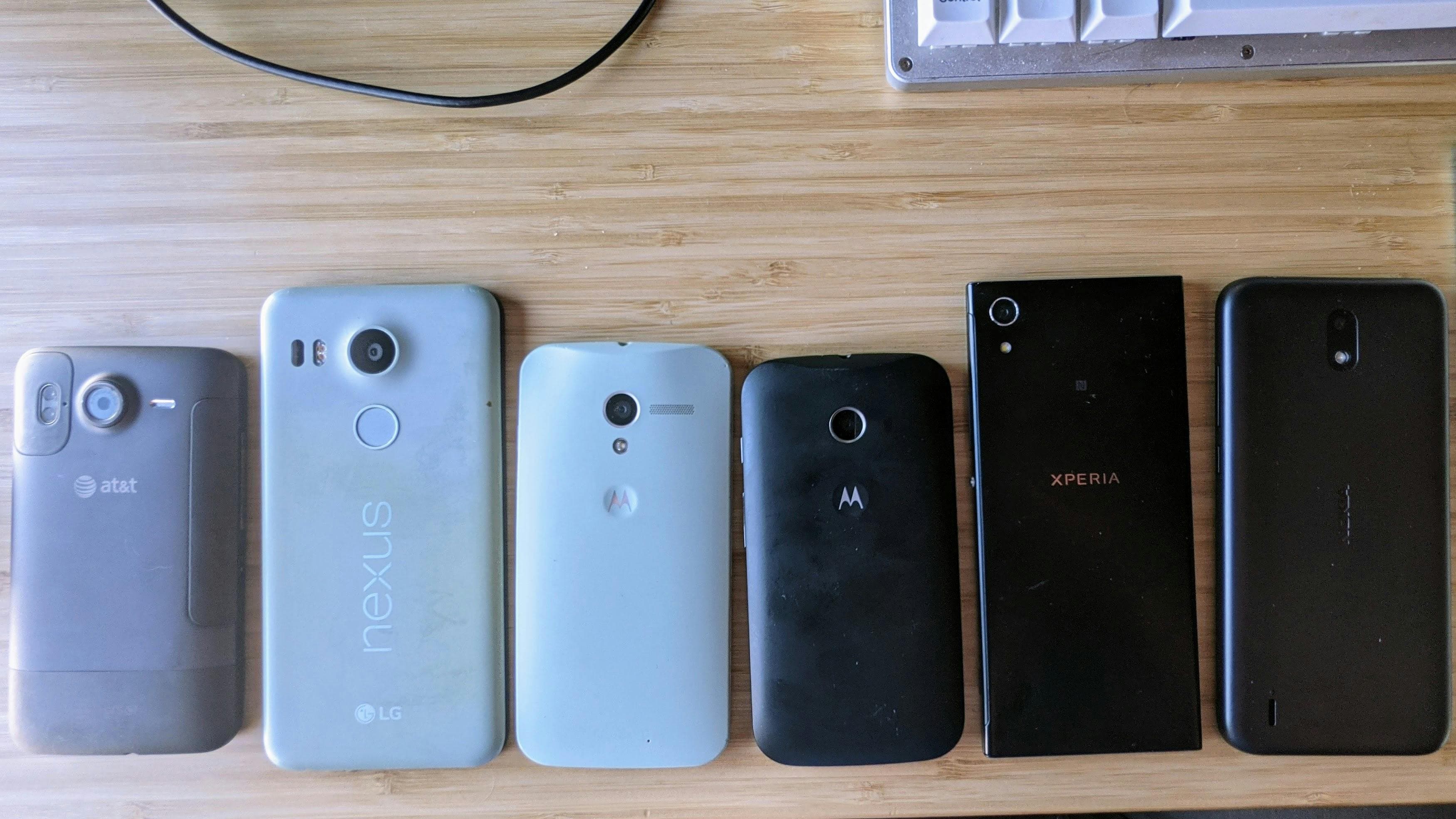 a series of mobile phones
